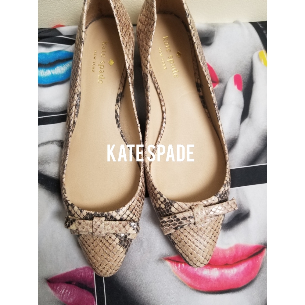 BRAND NEW KATE SPADE AUTHENTIC LATHER  FLATS SIZE